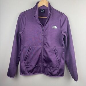 The North Face Womens Full Zip Fleece Jacket Purple Small